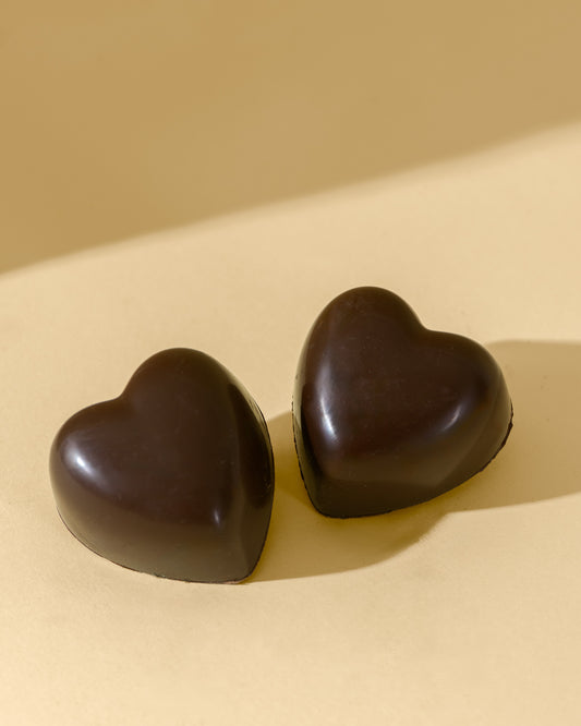 Cuore di Cioccolato Fondente 64% Ripieno di Gianduia