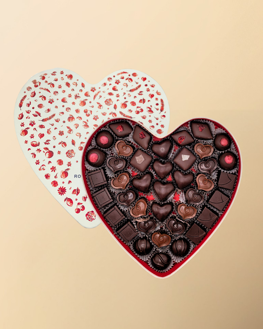 Confezione cuore "Pregiata Selezione di Cioccolatini"