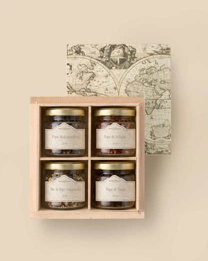 “Pepper Selection” wooden box