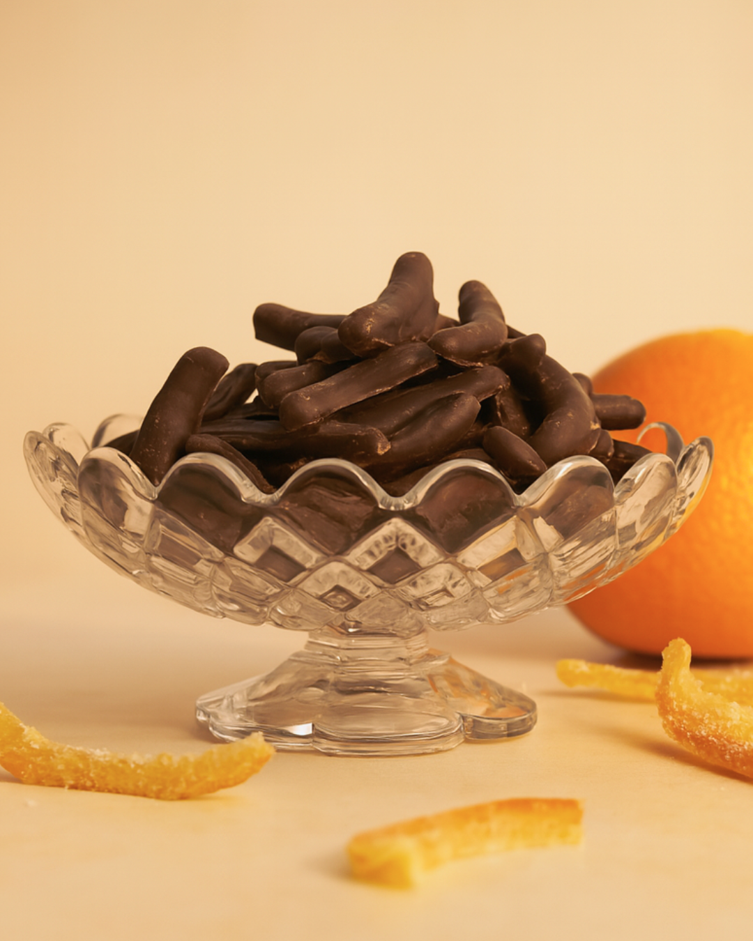 Orange Peel Coated in Dark Chocolate 