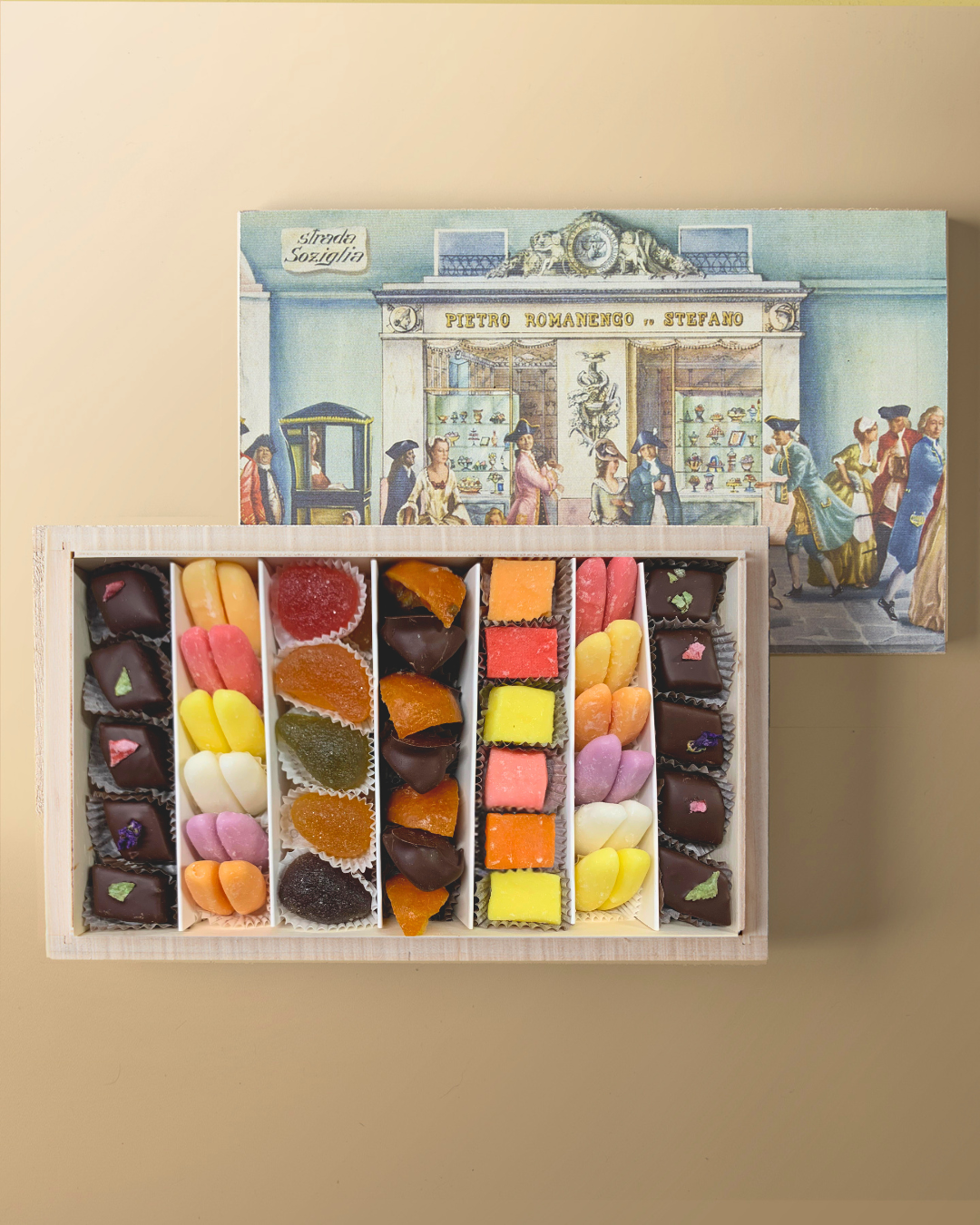 Notes of Summer Fondants in a Wooden Box 